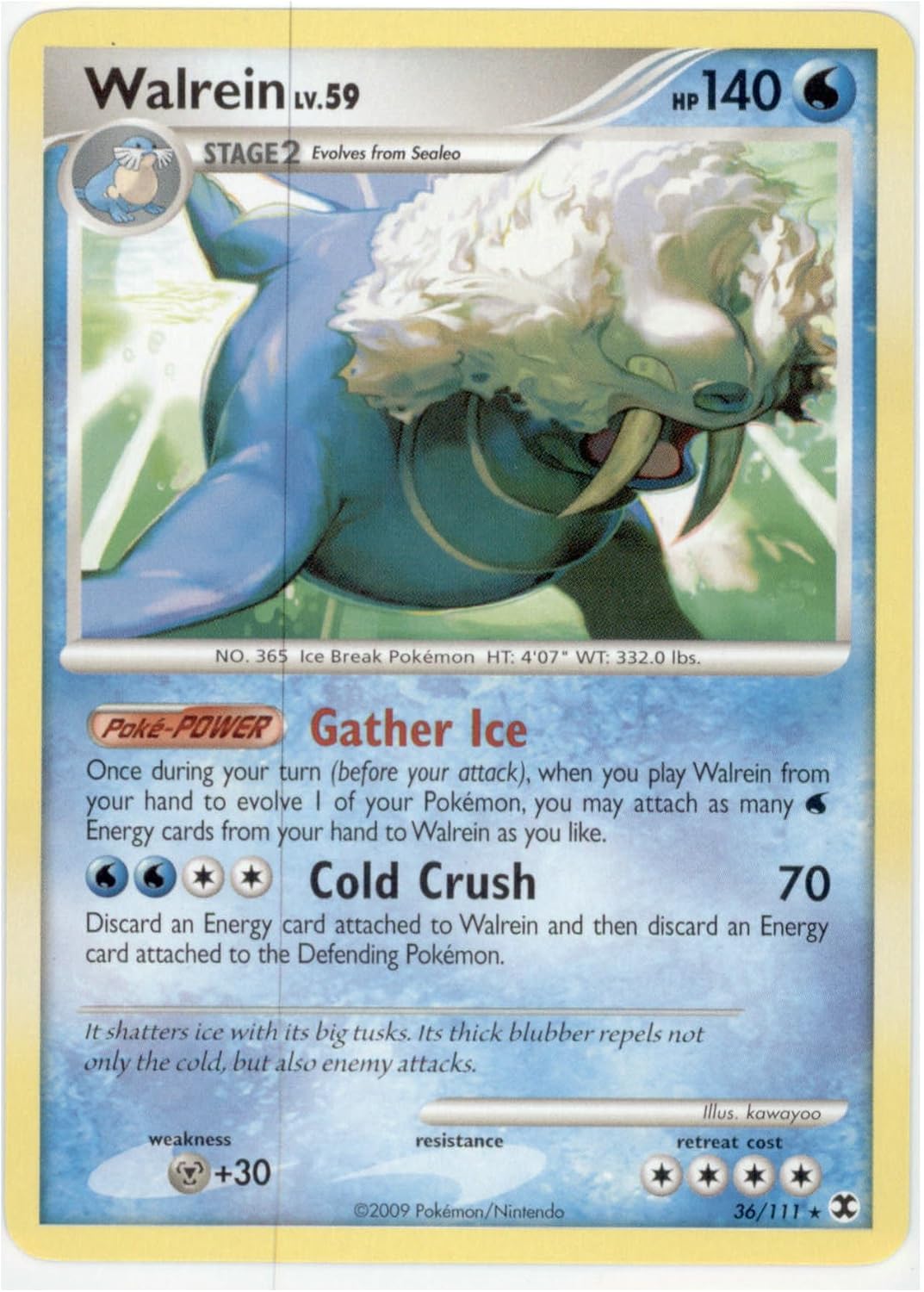 Pokemon – Walrein (36) – Rising Rivals – Reverse Holo