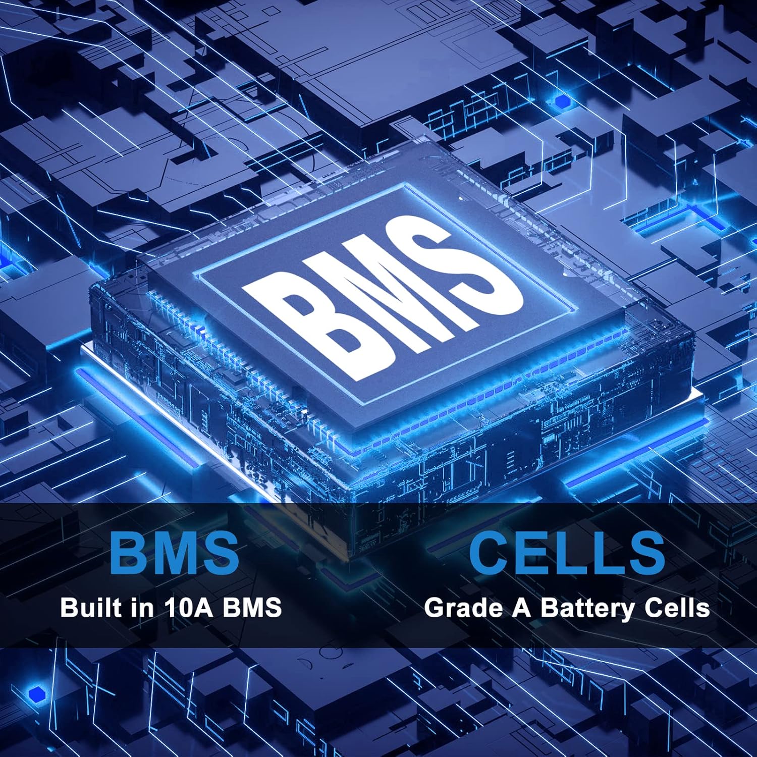NPP LiFePO4 – Batería de ciclo profundo LiFePO4 de 12.8 V 10 Ah, batería de fosfato de hierro de litio BMS integrada con 4500-8000 ciclos de