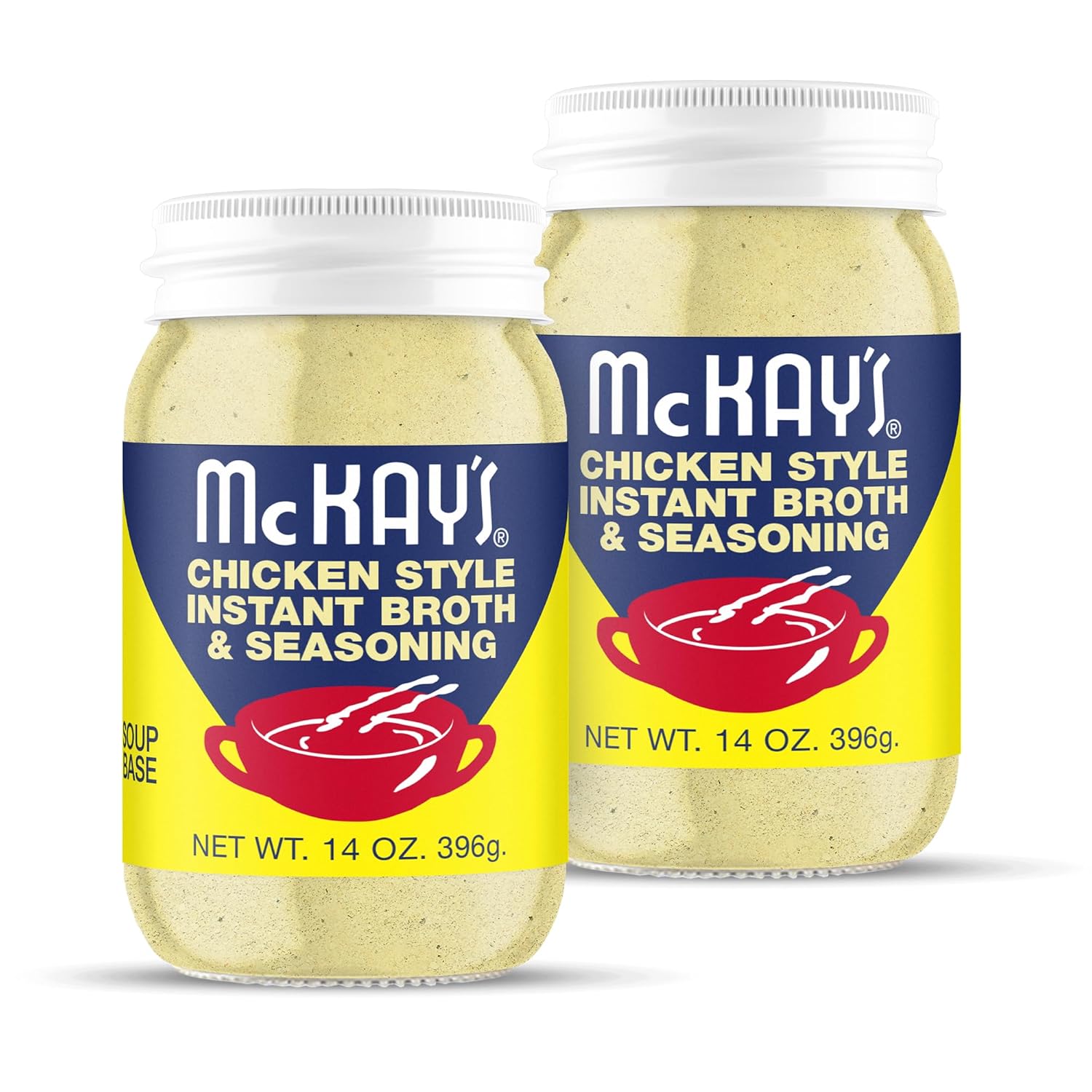 Mc Kay’s Condimento para sopa en polvo con sabor a pollo y carne, caldo instantáneo sin gluten, sustituto de cubos de lingotes, Est. 1945 (pollo