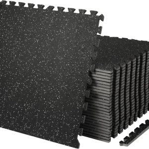 Alfombrillas de gimnasio de 12 pulgada de grosor, 24 x 24 pulgadas, espuma EVA y goma superior entrelazadas, alfombrillas de entrenamiento Alfombrillas de gimnasio de 12 pulgada de grosor, 24 x 24 pulgadas, espuma EVA y goma superior entrelazadas, alfombrillas de entrenamiento