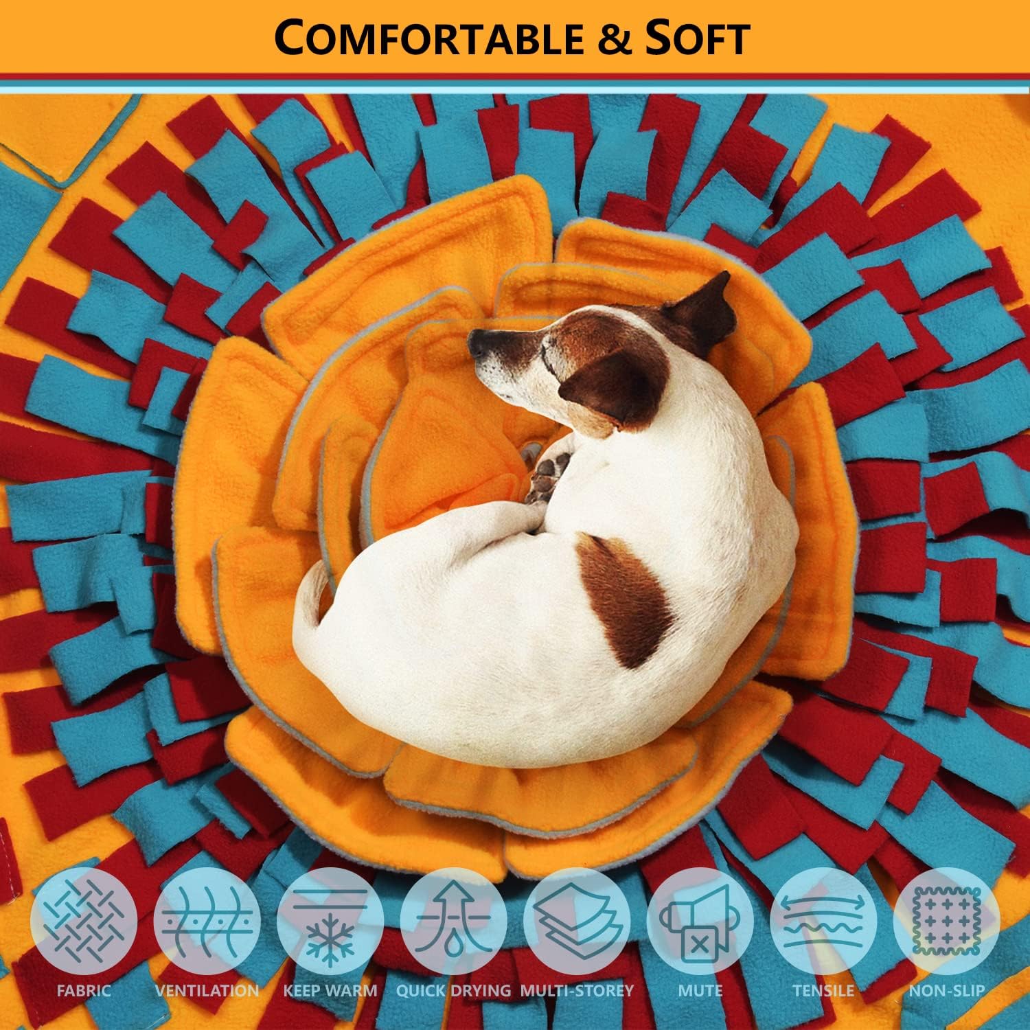 Alfombrilla antideslizante para alimentación de mascotas, 28 x 28 pulgadas, juguetes interactivos de rompecabezas para cachorros, alimentador lento