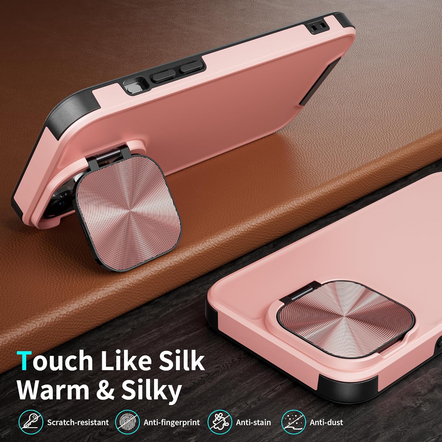 LUTTY MagSafe – Funda diseñada para iPhone 15 Pro con funda para cámara, compatible con MagSafe, con soporte invisible para cámara integrado, funda
