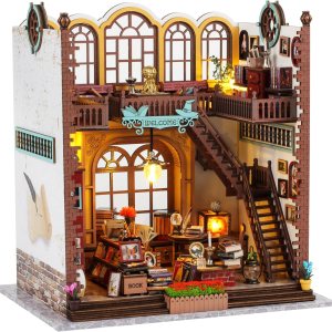 Spilay Casa de muñecas en miniatura con muebles, manualidades de madera para manualidades, casa de muñecas, mini kit hecho a mano, escala 124, Spilay Casa de muñecas en miniatura con muebles, manualidades de madera para manualidades, casa de muñecas, mini kit hecho a mano, escala 124,