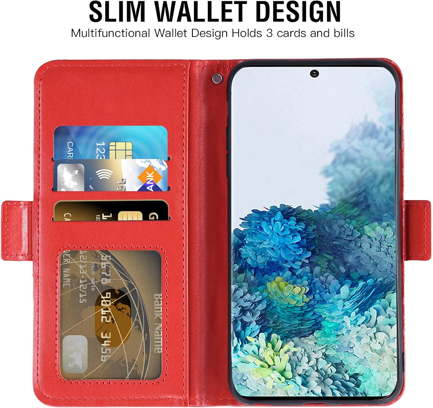 Asuwish Compatible con Samsung Galaxy S20 Glaxay S 20 5G UW 6.2 pulgadas Funda tipo cartera y protector de pantalla de vidrio templado de cuero con