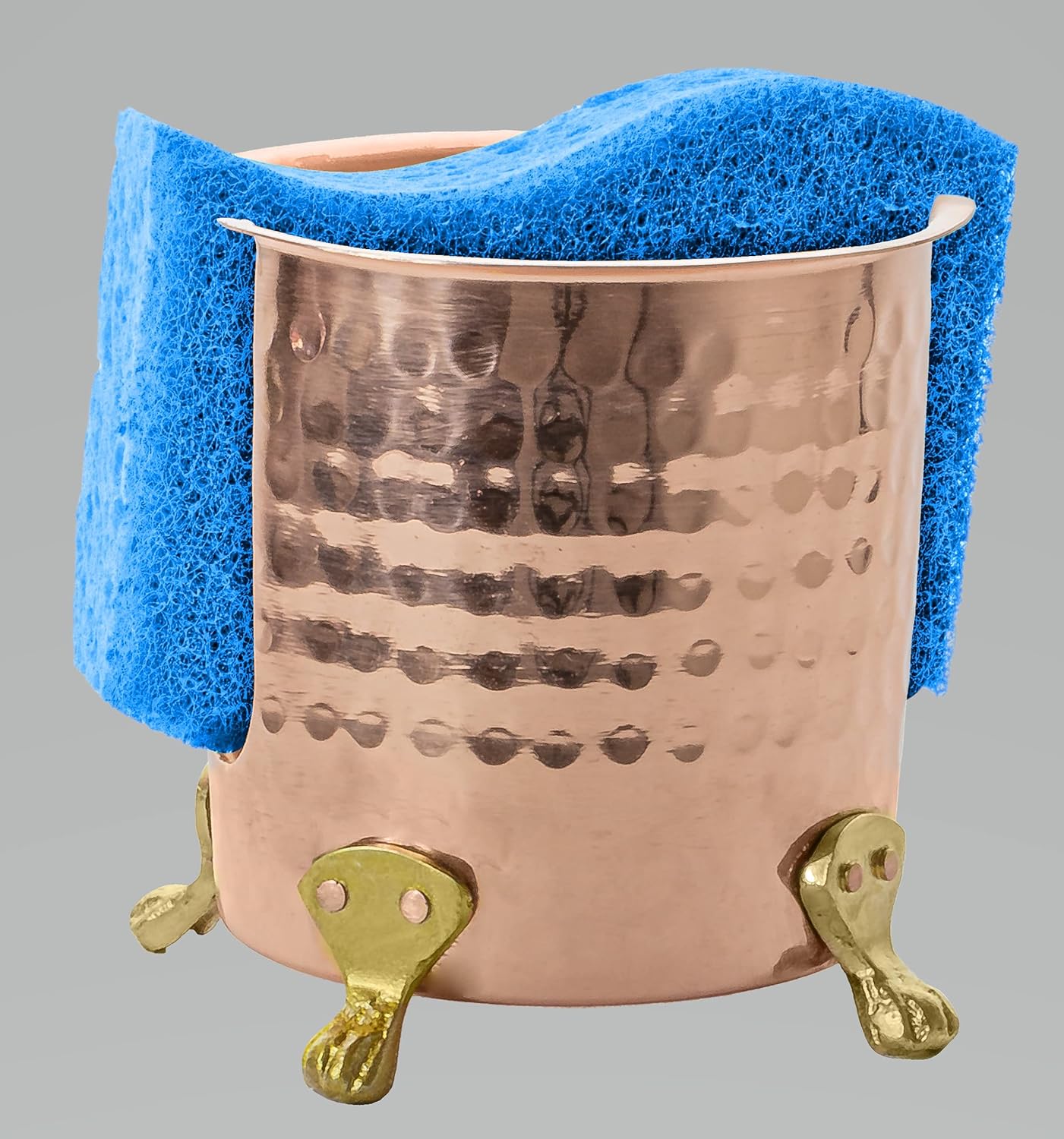Monarch Abode 17099 – Organizador de metal martillado a mano, soporte para esponja, organizador interior de cocina para utensilios, multiusos,