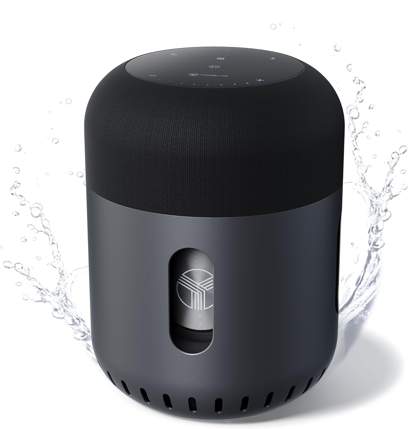 TREBLAB Altavoz Bluetooth portátil HD-360 – Potente sistema de 5 controladores con subwoofer y 8 radiadores de graves, sonido envolvente de 360 ,