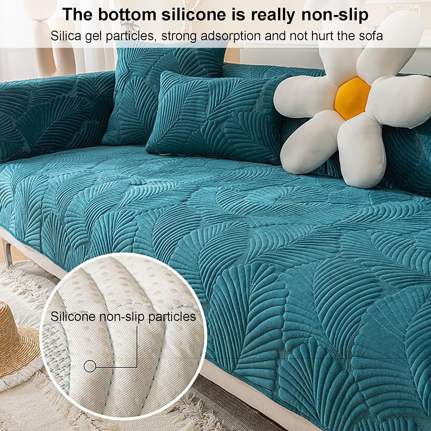 Toalla de sofá de terciopelo, funda gruesa acolchada de felpa para sofá, protectores universales de muebles de color sólido, funda de sofá modular