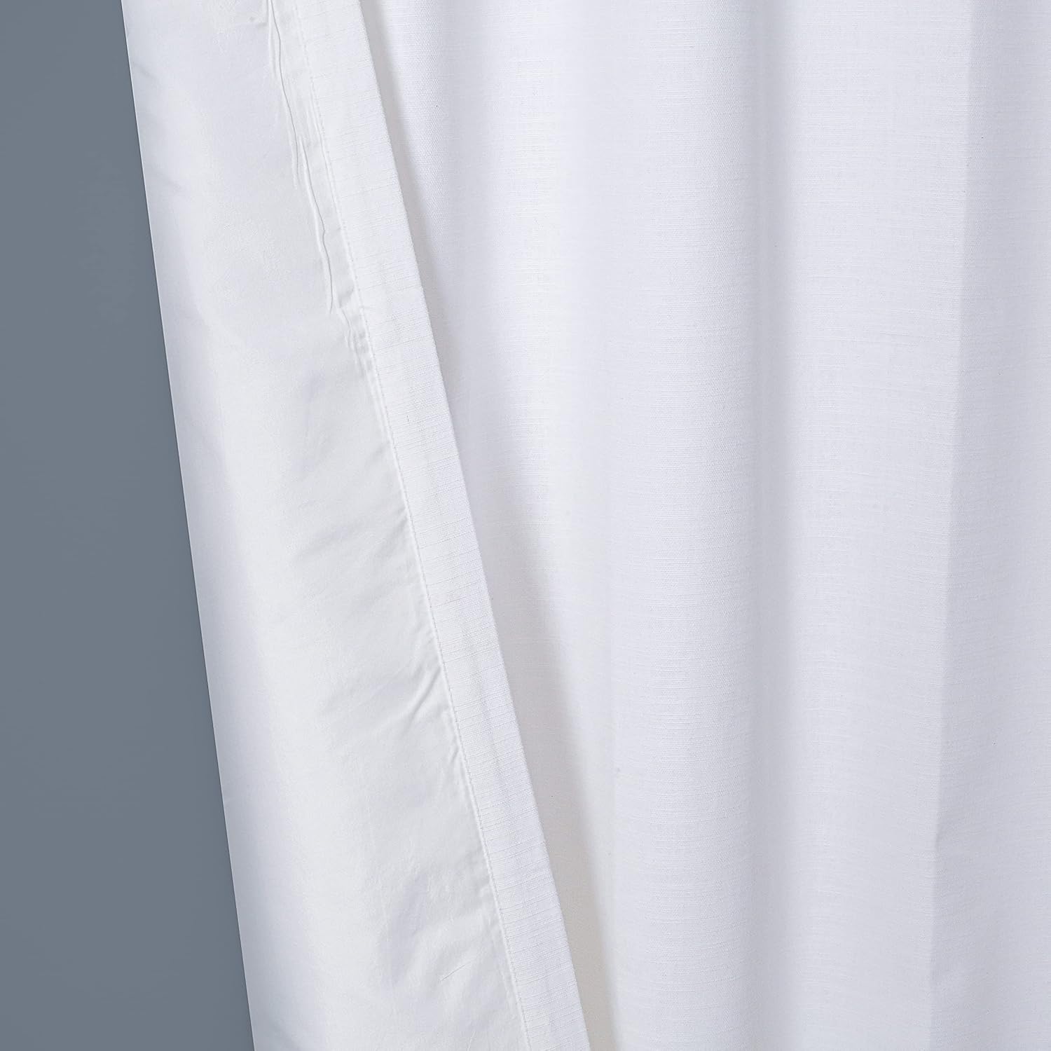 Cortina blanca con forro Texo en la parte trasera, cortinas de algodón, cortinas de algodón blanco, cortinas de sala de estar de 96 pulgadas,