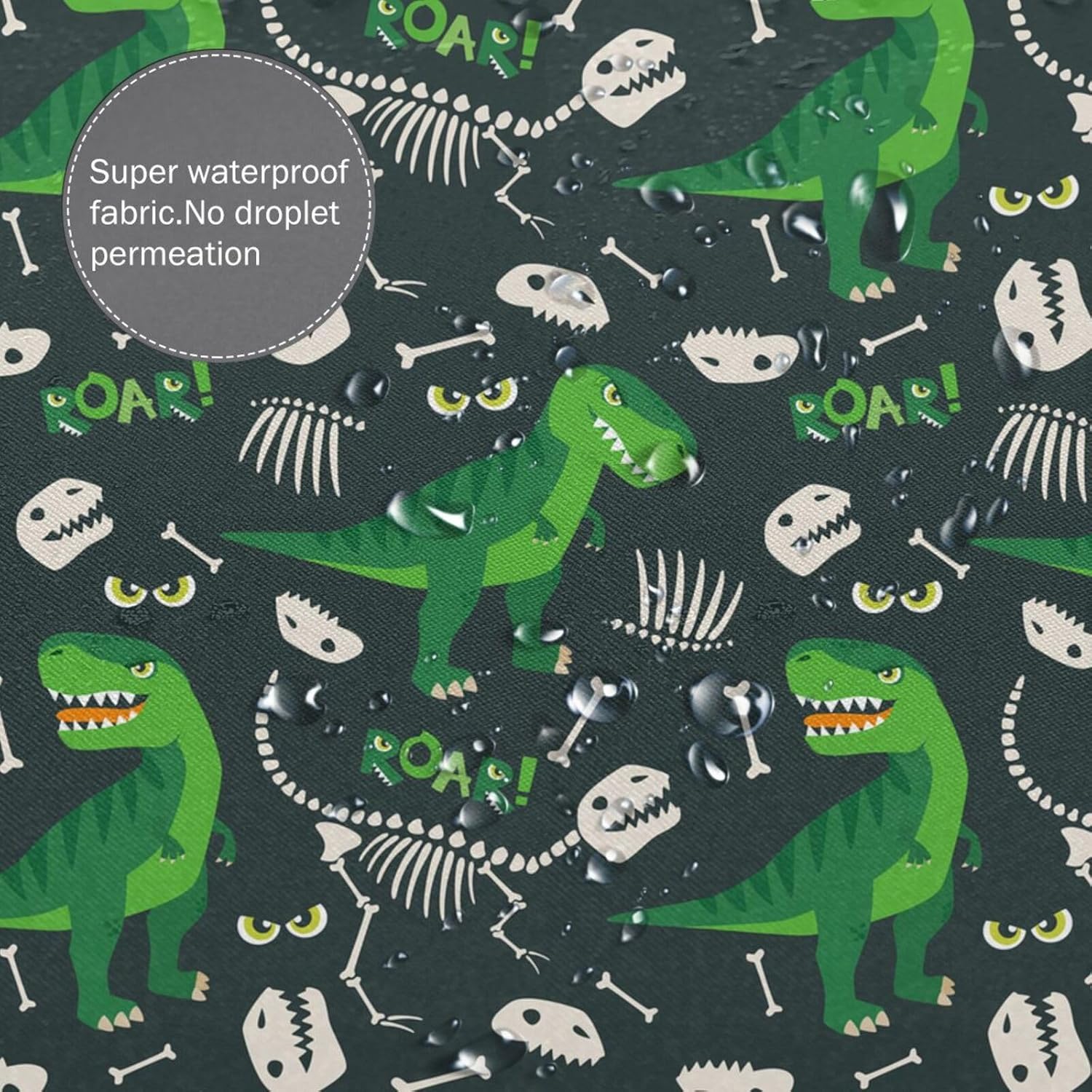 Cortina de ducha de plástico con diseño de dinosaurio, 72 x 72 pulgadas, juego de cortinas de ducha extra largas para baño, cortinas de baño con