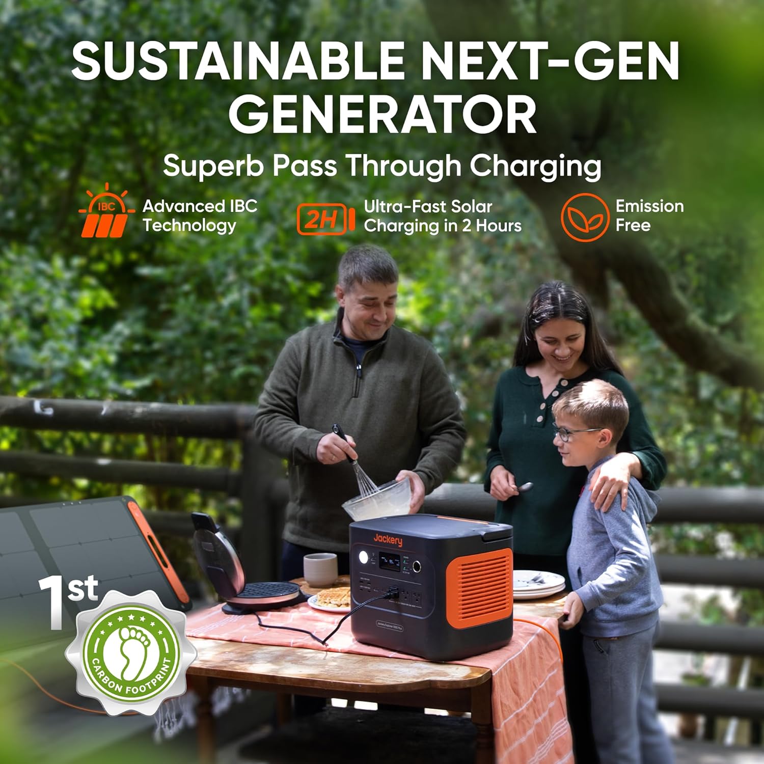 Jackery Generador solar 1000 Plus, estación de energía portátil de 1264 Wh con 2 paneles solares SolarSaga de 100 W, salida de 2000 W, energía de