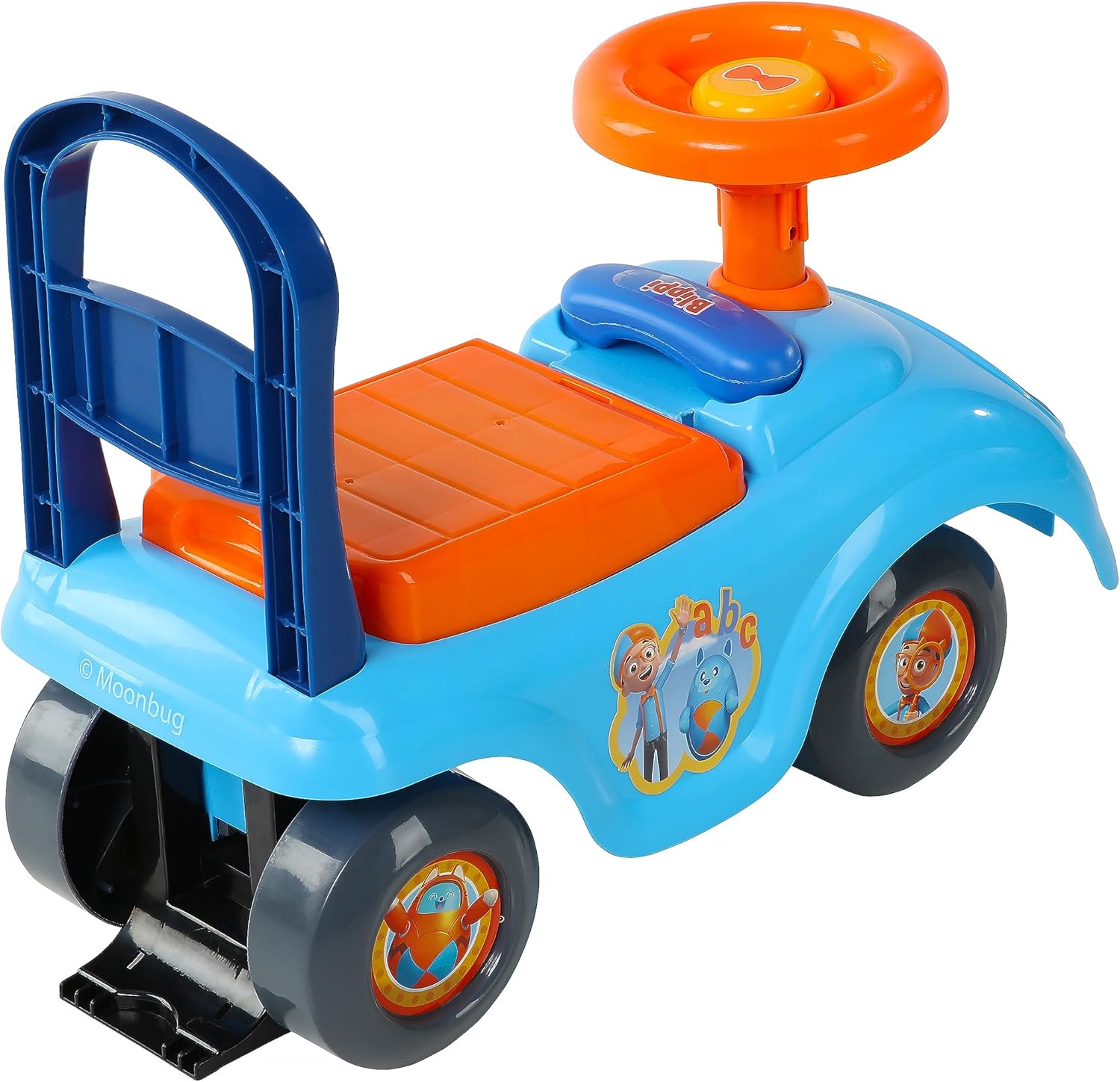 Dynacraft Blippi – Paseo de pie a suelo con funciones de juego interactivo para niños
