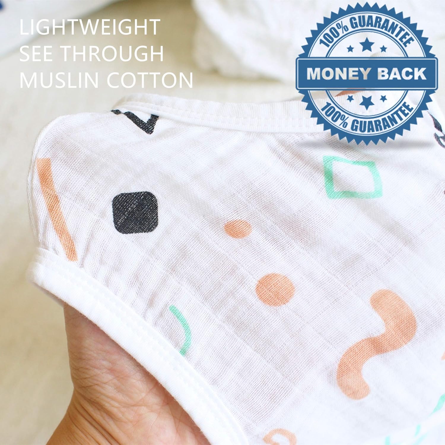 Saco de dormir de muselina de algodón para niños pequeños, 0.5 tog manta ligera para niño y niña (S, bosque)