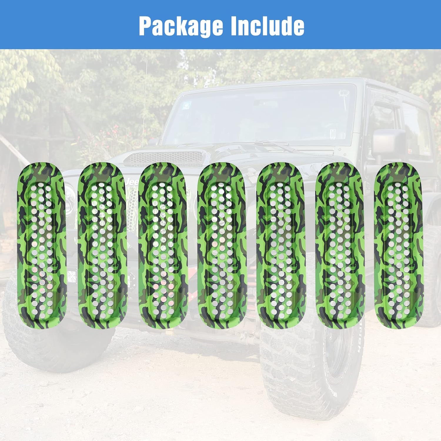 Para Jeep Wrangler JK Parrilla Inserts, cubierta de rejilla frontal de malla protectora con clip para Jeep Wrangler JK JKU Unlimited Sport Freedom