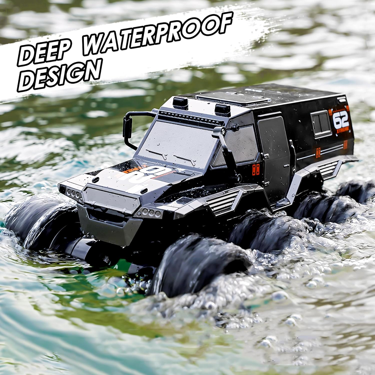 Auto de control remoto 112, camiones RC anfibios de 8 WD con control de gestos, camión todoterreno todoterreno de 2.4 GHz con motor doble, autos de