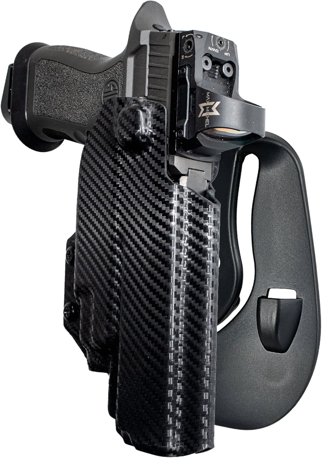 Funda de paleta OWB para Sig P320 de tamaño completo, AXG Pro, M17, XFIVE Legion, Spectre Comp, P320MAX con Streamlight TLR-7  TLR-8