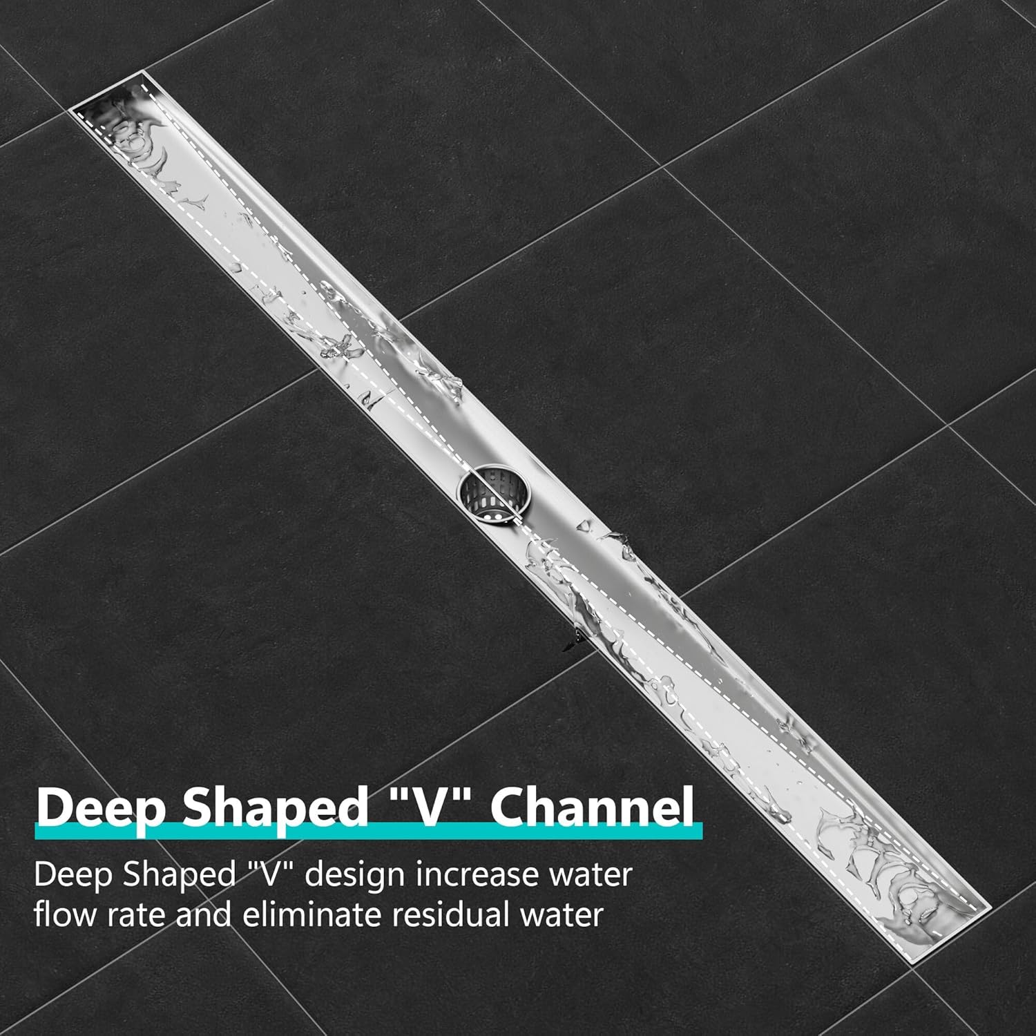 Neodrain – Drenaje lineal de 72 pulgadas con rejilla de patrón cuadrado, fabricante profesional de drenaje de piso rectangular de acero inoxidable
