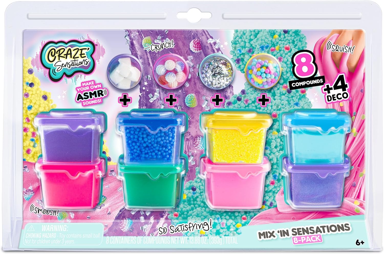 Canal Toys Craze’ Mix ‘in Sensations Multicolor paquete de 8 haz tus propios sonidos ASMR efectos y sensaciones impresionantes incluye 8 sensaciones