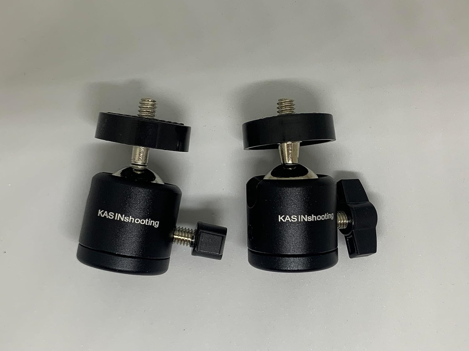 KASINshooting Paquete de 2 adaptadores de trípode monopié Hot Shoe 14 “Mini cabeza de bola para video digital Insta360 Smartphone Go Pro Cámara