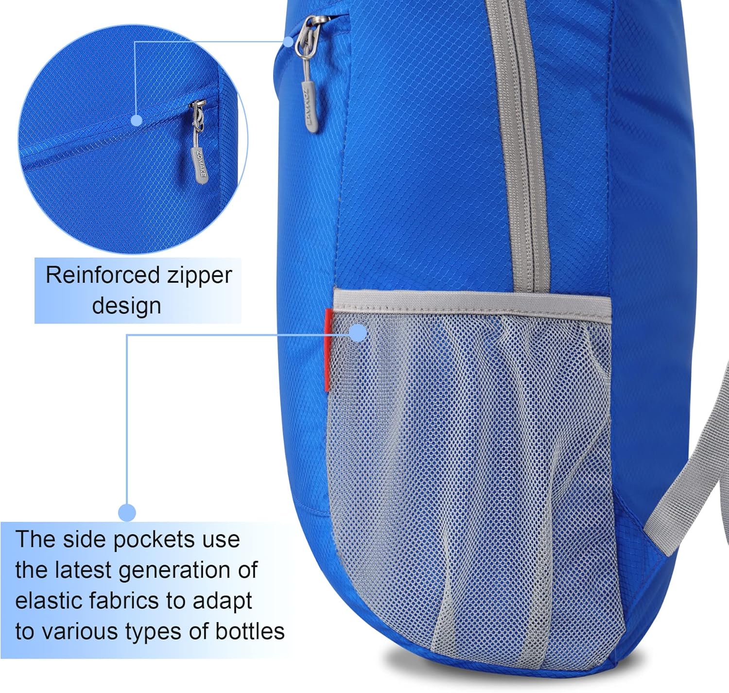 Zomake – Mochila de senderismo ligera resistente al agua, mochila plegable de 20 litros, pequeña para viajes, mochila plegable