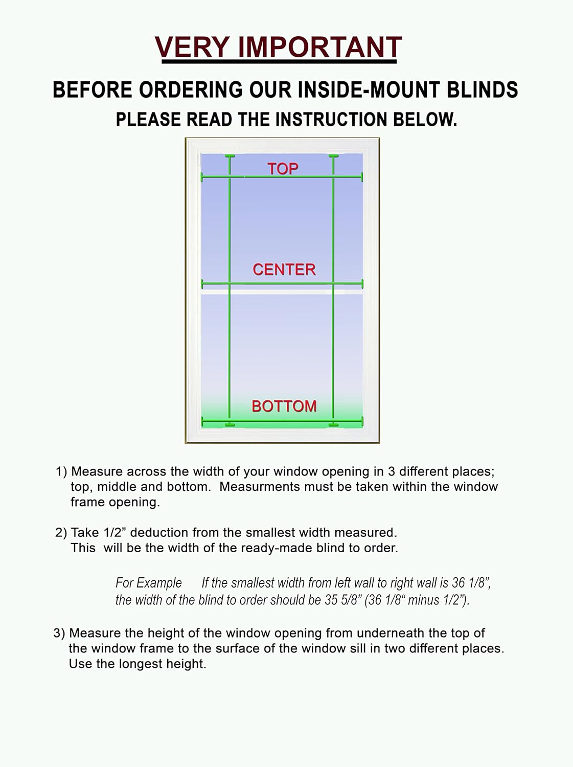 US Window and Floor – Persiana sin cuerda para montaje interior de 2 pulgadas