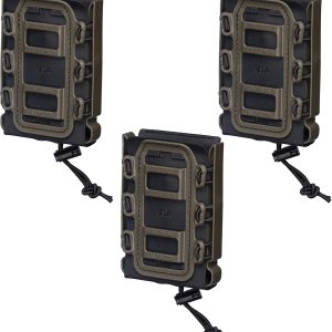 G-CODE Paquete de 3 portadores de escorpión de carcasa suave para rifle (negro  verde OD) con trabilla para cinturón, 100% fabricado en Estados G-CODE Paquete de 3 portadores de escorpión de carcasa suave para rifle (negro  verde OD) con trabilla para cinturón, 100% fabricado en Estados