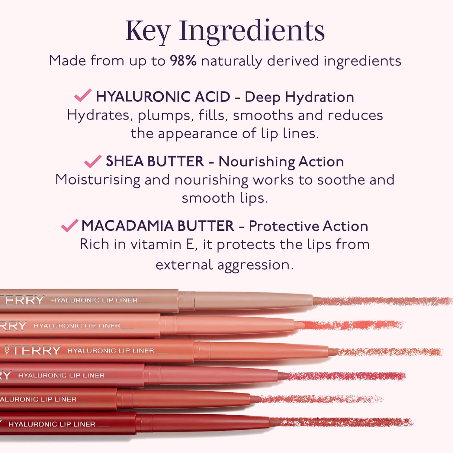 By Terry Lápiz delineador de labios hialurónico, define los labios, fórmula cremosa e hidratante, cobertura intensamente pigmentada y duradera,