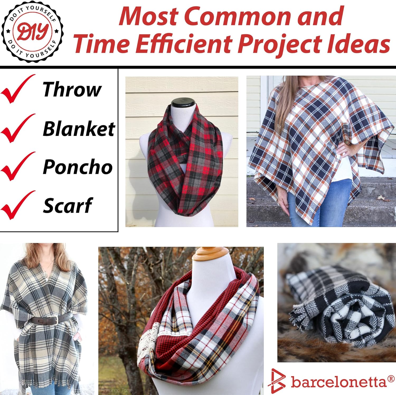 Barcelonetta  Tela de franela de algodón  100% algodón  60 pulgadas de ancho  acolchado, manta, costura, pijama, camisa  Tela, sólido (blanco, 5