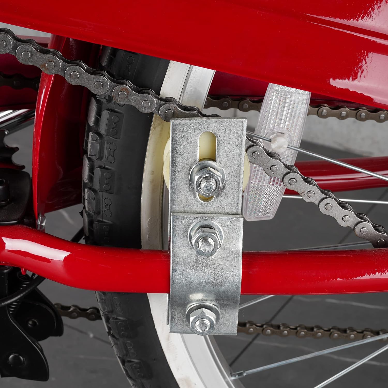 Tensor de cadena de polea con una polea extra para bicicleta motorizada con motor de 2 tiempos de 49 cc a 80 cc