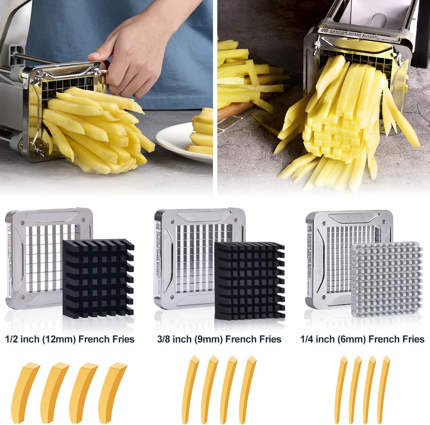Sopito Cuchilla de repuesto para cortador de papas fritas para V6, 14 pulgadas