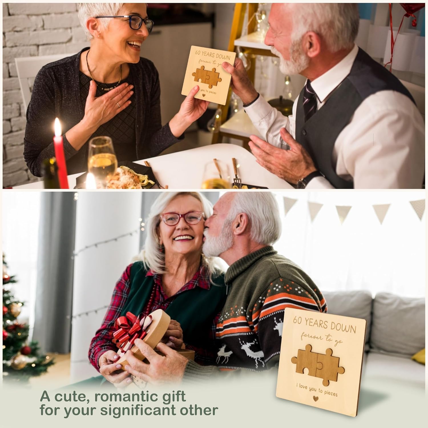 Tarjeta de regalo de 60 aniversario para padres  Divertida tarjeta de 60 aniversario de boda para parejas, ideas de regalo de matrimonio de 60 años