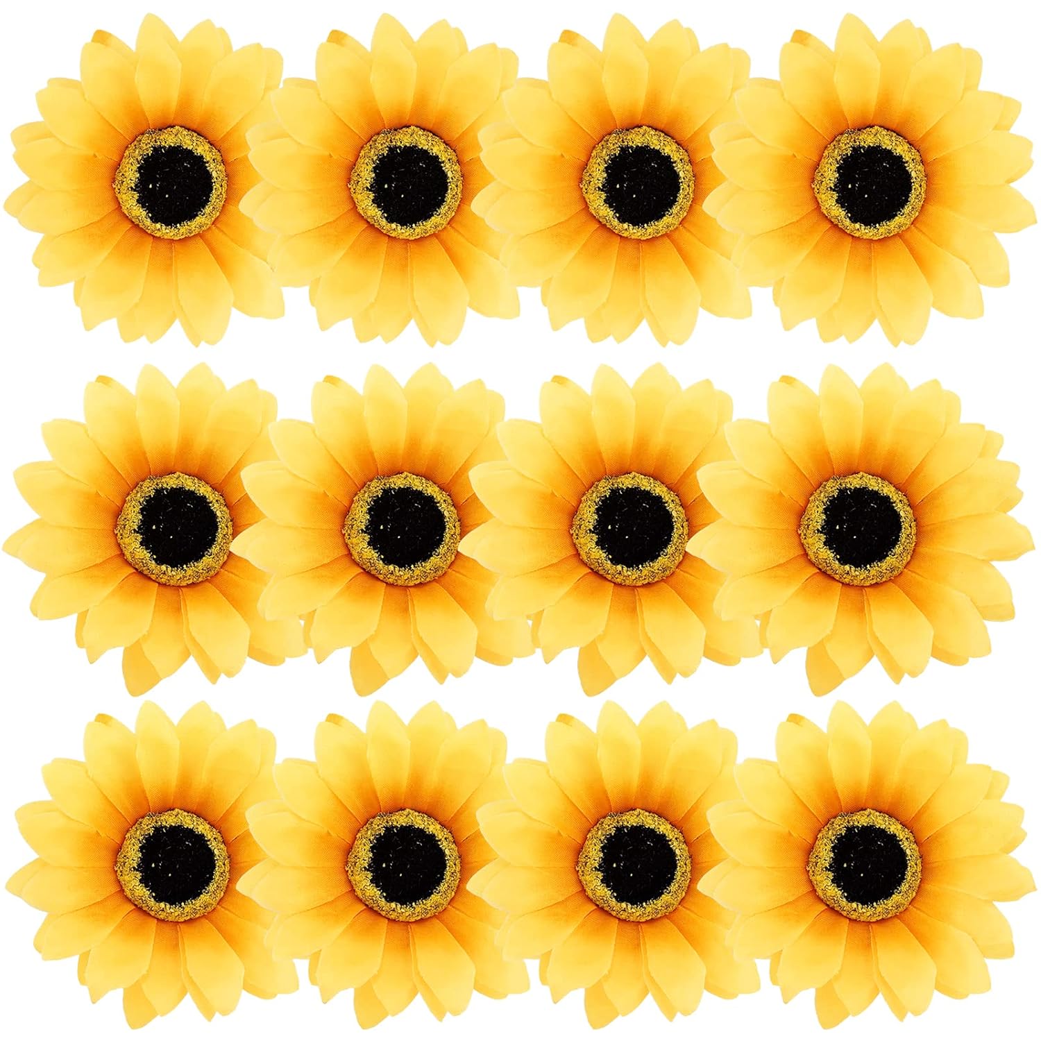 12 pinzas de girasol para el cabello, accesorios de 3.9 pulgadas para bodas, fiestas, bohemias, playa, fotografía, decoraciones de Navidad