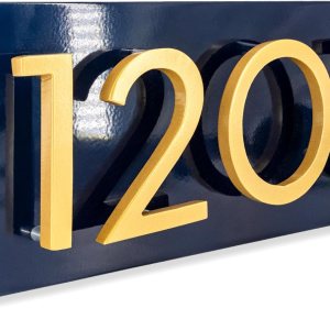 Placa de dirección horizontal con número flotante de 3 pulgadas, diseño de aluminio recubierto de polvo, fácil de instalar, fabricado con orgullo Placa de dirección horizontal con número flotante de 3 pulgadas, diseño de aluminio recubierto de polvo, fácil de instalar, fabricado con orgullo