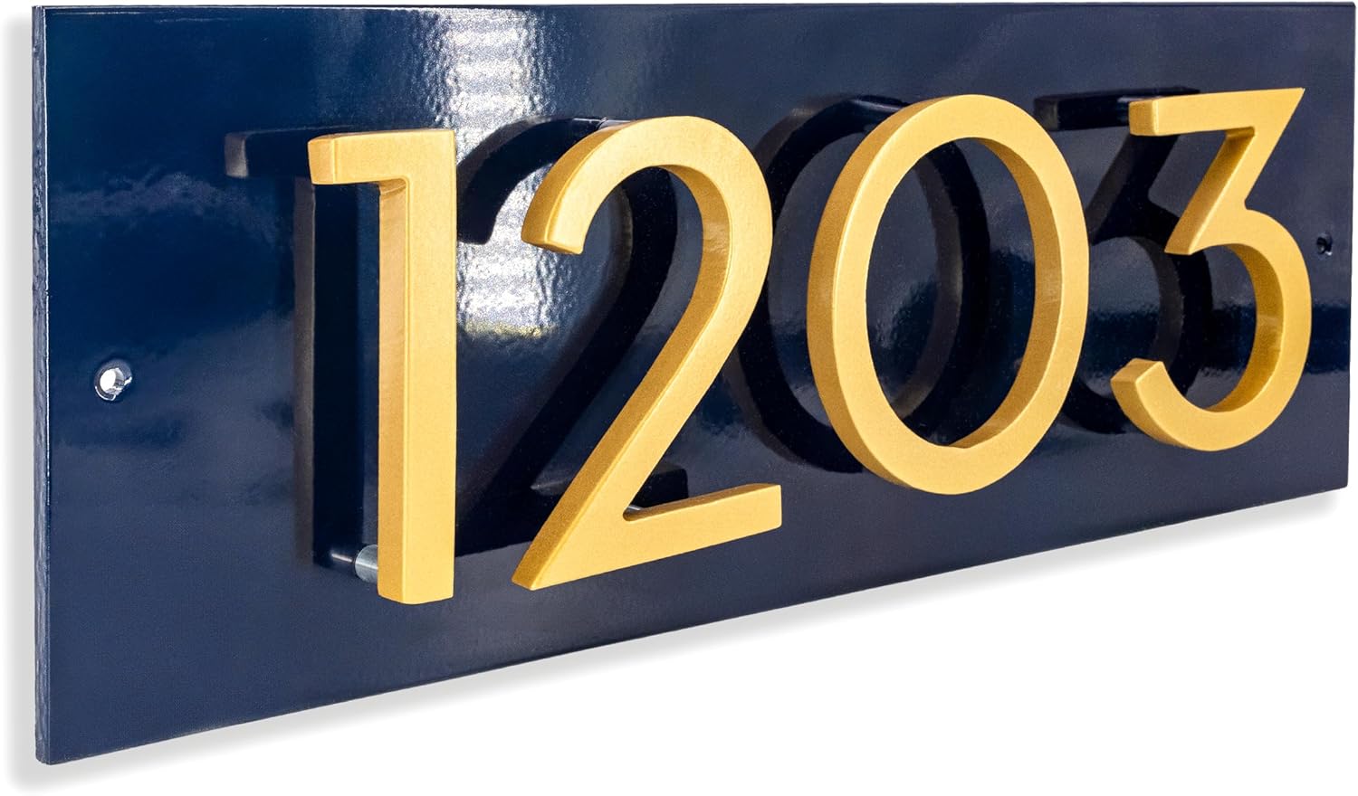 Letrero de pared de dirección horizontal moderno flotante de 6 pulgadas – Letrero de montaje en pared personalizado para el hogar o al aire libre –