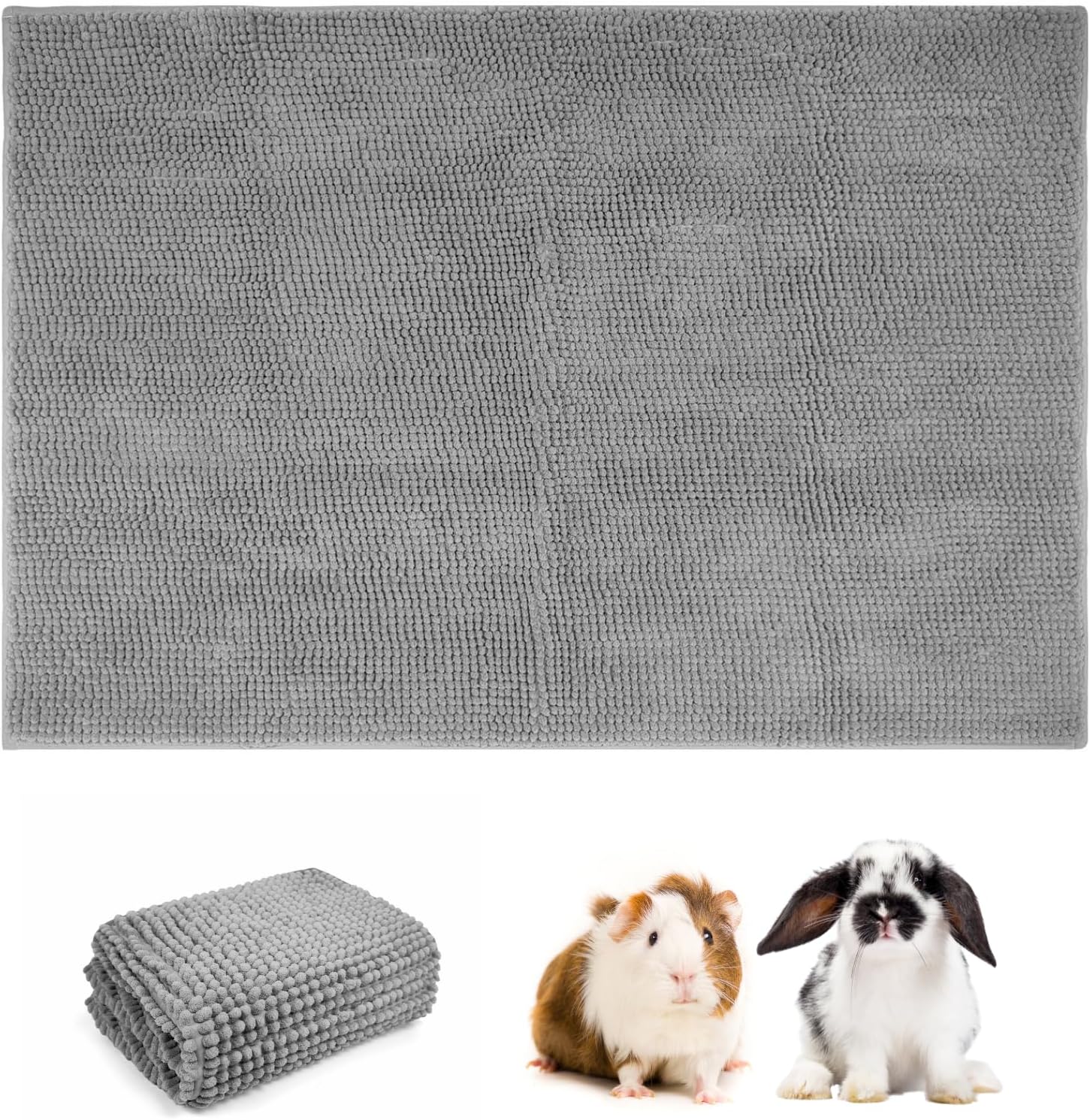 Forro de jaula de conejillo de indias, almohadillas lavables para orina absorbente, tapete de forro polar para conejo, chinchilla, erizo y otros