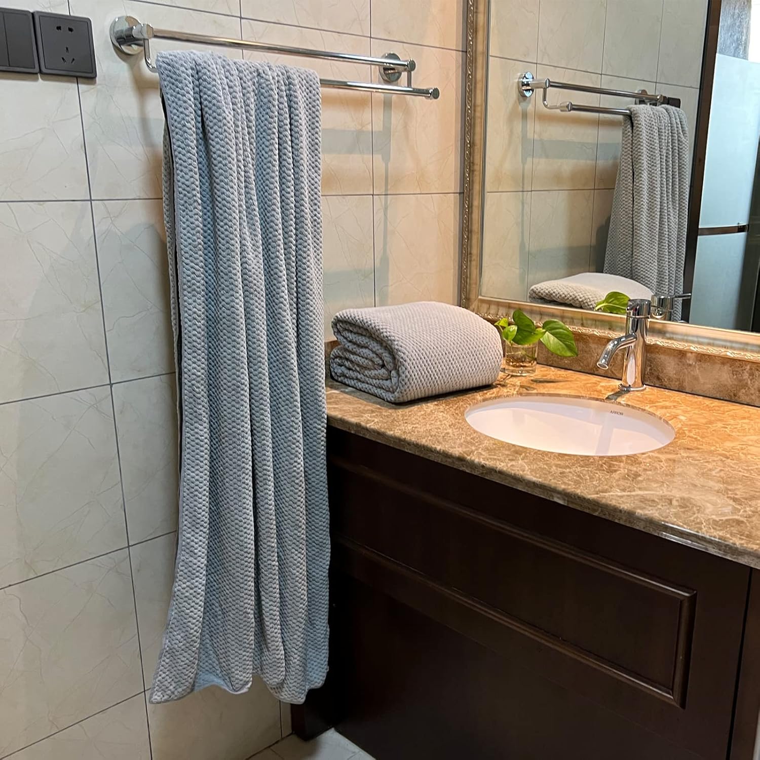 Toallas, toallas de baño de gran tamaño de 39 x 78 pulgadas para adultos, toallas de baño de lujo extra grandes para baño, toallas de ducha de