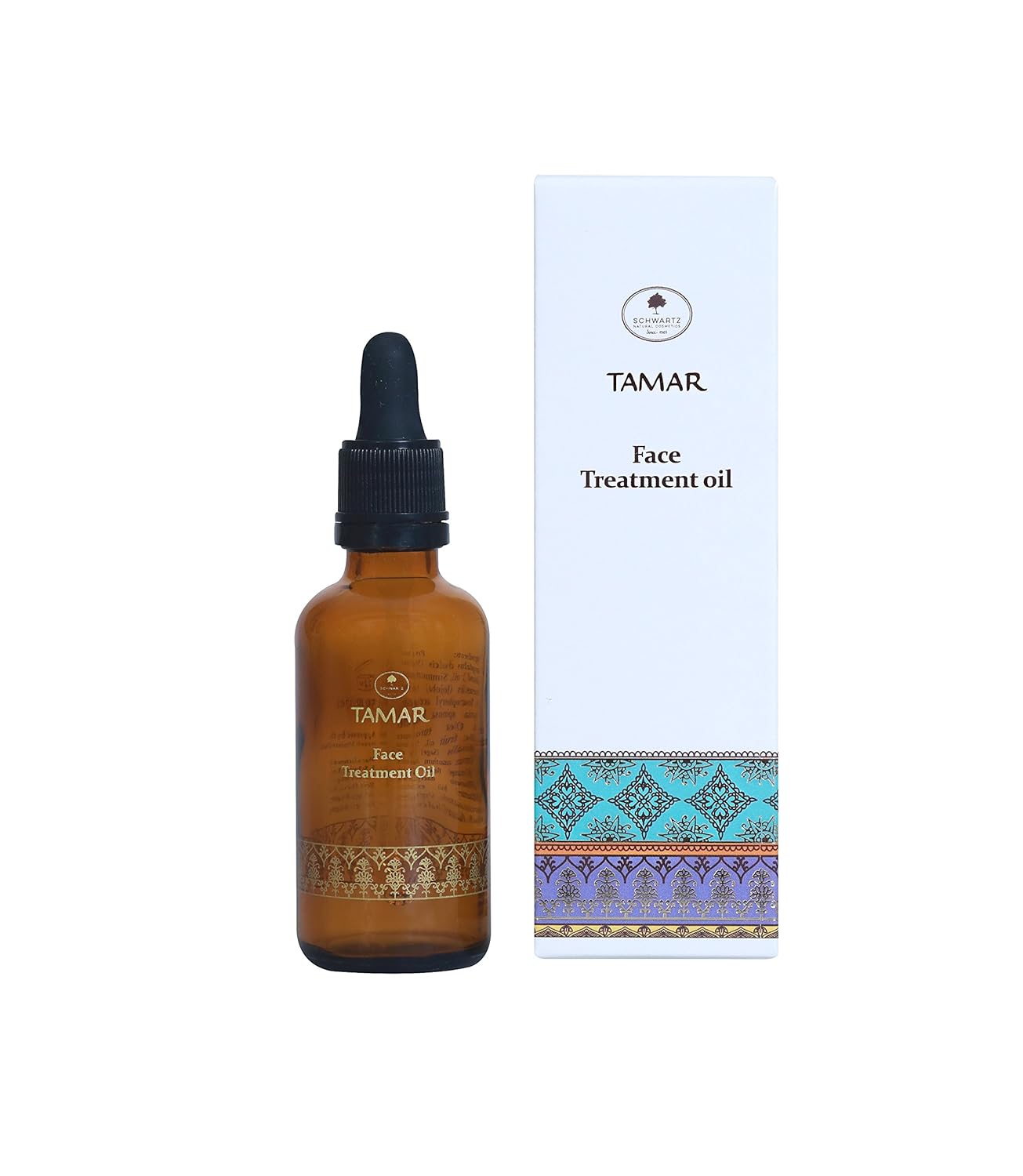 Schwartz Tamar Aceite de Tratamiento Facial 1.7 fl oz Aceite de Oliva, Aceite de Argán, Aceite de Almendra, Jojoba SIN CRUELDAD