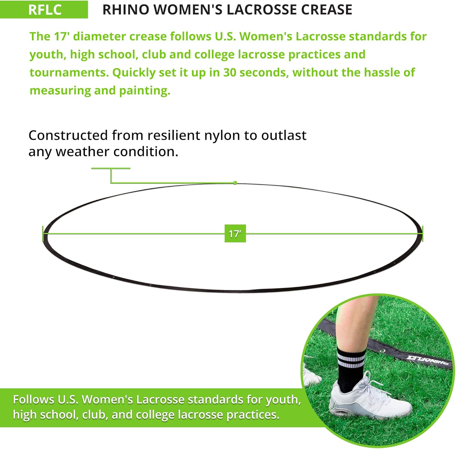 Champion Sports Rhino Flex Women’s Lacrosse Crease