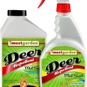 I Must Garden – Repelente de ciervos especial concentrado de 32 onzas + 32 onzas en aerosol listo para usar – Aroma natural a menta I Must Garden – Repelente de ciervos especial concentrado de 32 onzas + 32 onzas en aerosol listo para usar – Aroma natural a menta