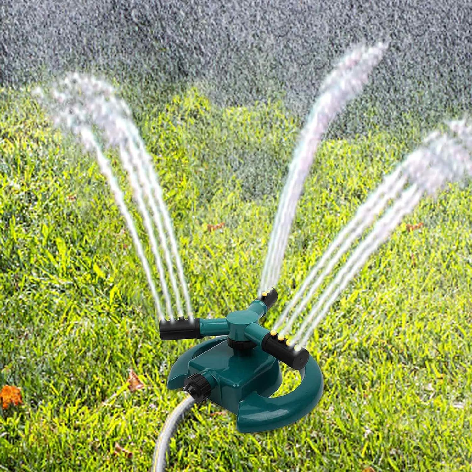 Aspersor de césped, sistema automático de riego de agua subterránea para jardín, rotativo, rociadores para niños de 360 grados para jardines,