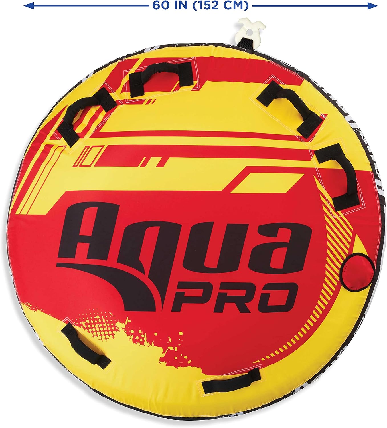 Aqua Tubo remolcable profesional para deportes acuáticos  1-2 jinetes  Tubo inflable estilo cubierta  AmarilloRojo
