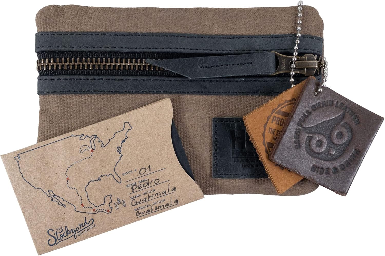 Hide & Drink, Bolsa de bolsillo multiherramienta, bolsa compacta multiusos con cremallera, mini estuche de herramientas de camping, lona encerada,