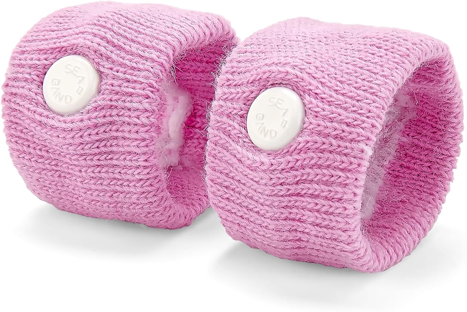 Sea-Band Pulsera de acupresión antináuseas para movimiento y mareos matutinos – 1 par rosa