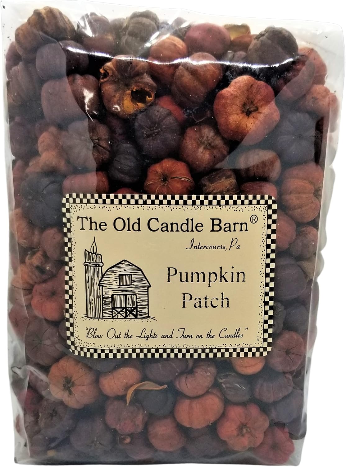 Bolsa de 4 tazas con parche de calabaza, mini calabazas Putka Pods con mini palitos de canela, popurrí o decoración, fabricado en los Estados Unidos
