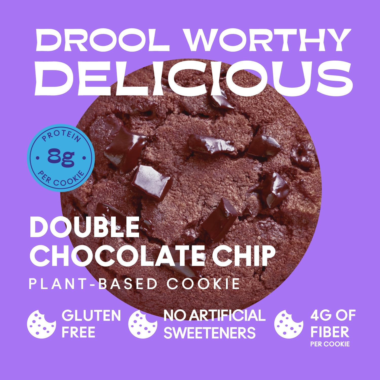 Toto ‘s Galletas veganas con doble chispas de chocolate galleta alta en fibra sin gluten con proteína a base de plantas, superalimentos y