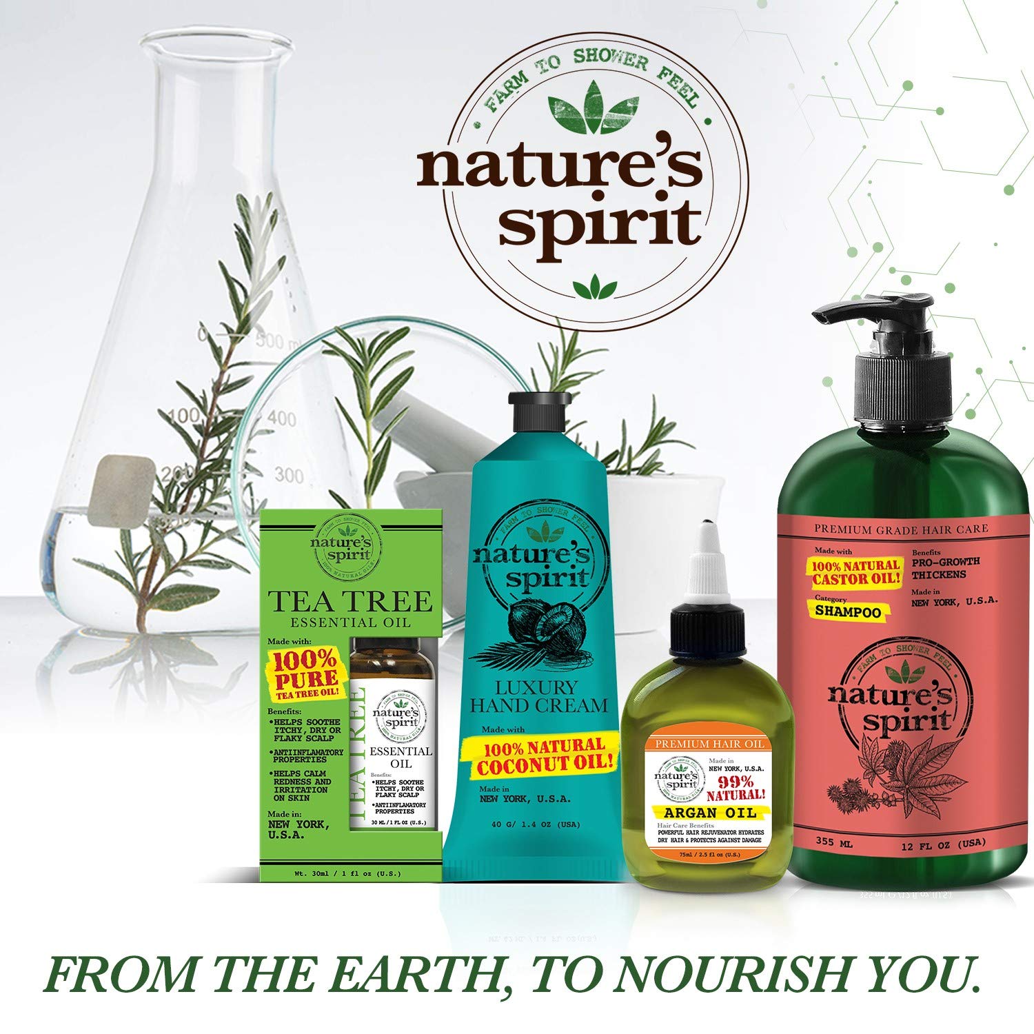 Nature’s Spirit Champú de aceite de coco rehidratante 12 onzas