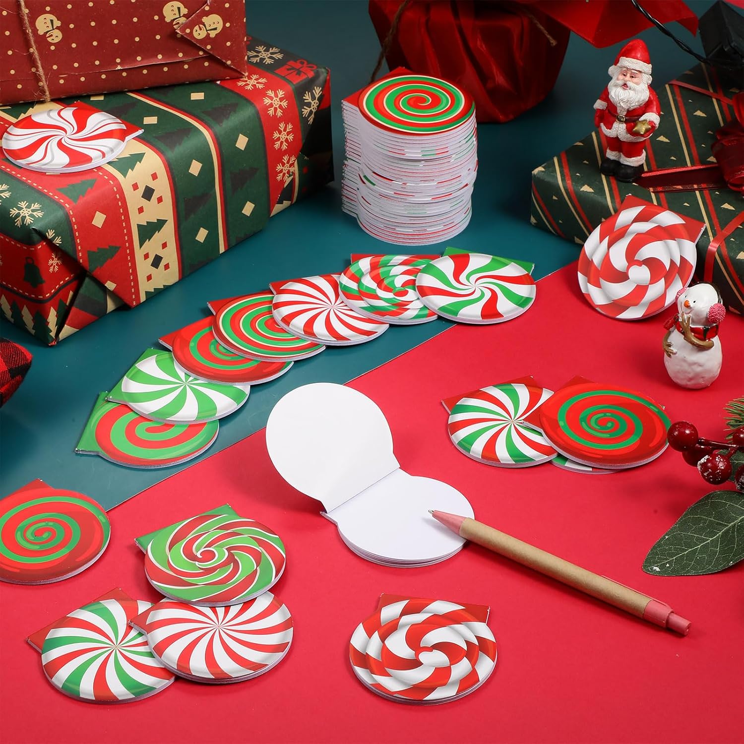 48 cuadernos pequeños de Navidad, cuadernos de Navidad, diarios de bolsillo de Navidad, bloc de notas de dulces de Navidad para niños, suministros