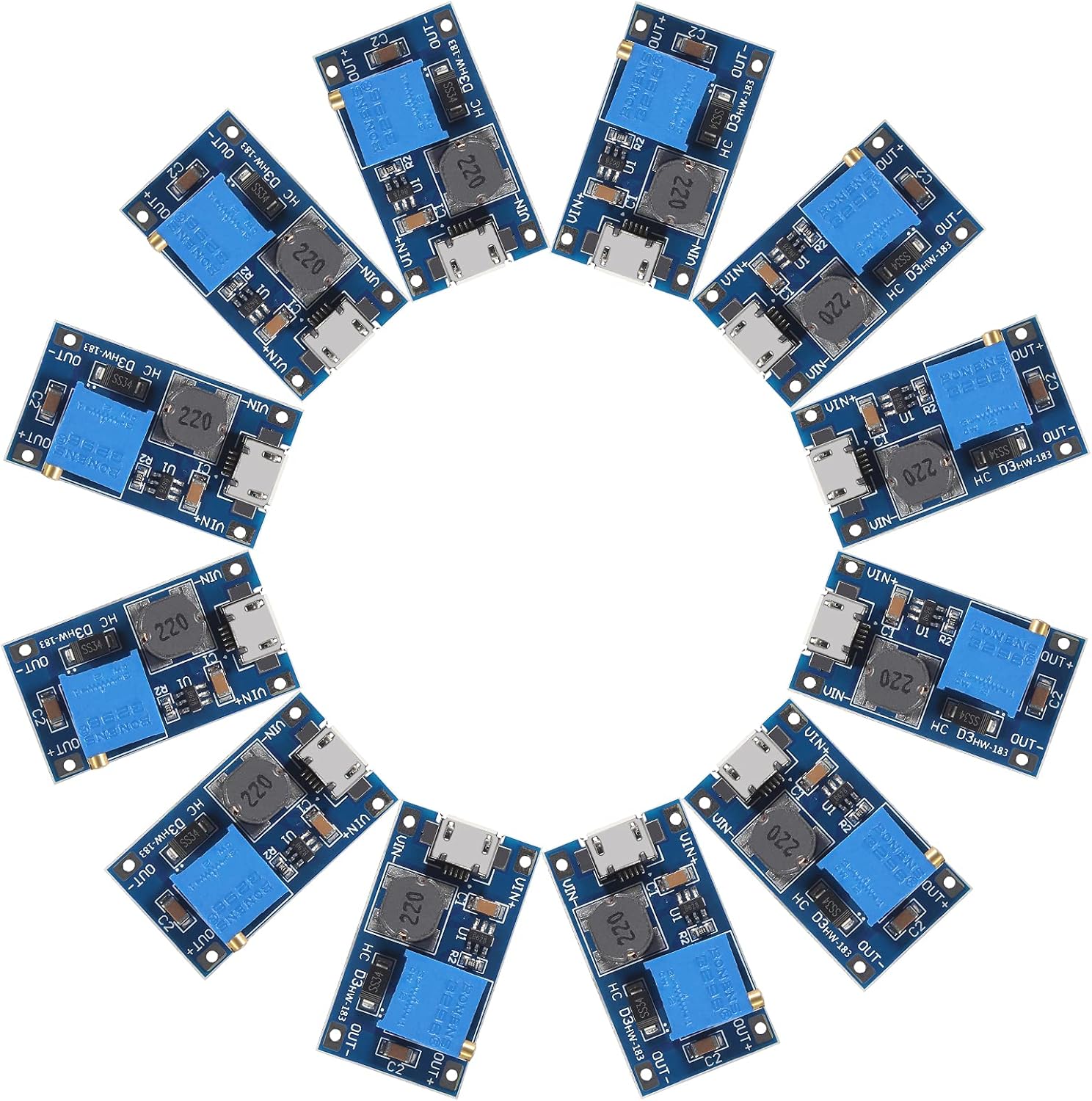 MT3608 DC a DC Step Up Boost Converter, MELIFE MT3608 con regulador de voltaje Mico USB DC ajustable Step Up Boost Converter Voltaje de potencia