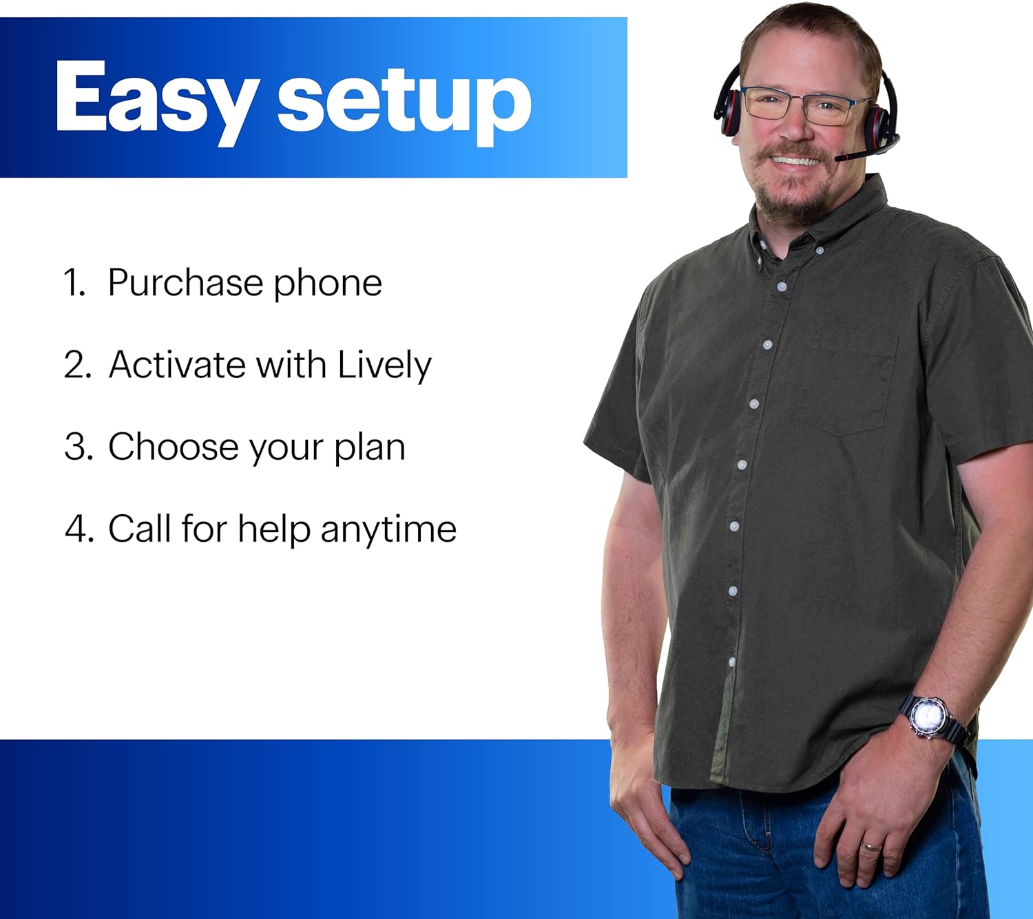 LIVELY Jitterbug Smart4 Smartphone para personas mayores – Teléfono celular para personas mayores – No compatible con otros operadores inalámbricos