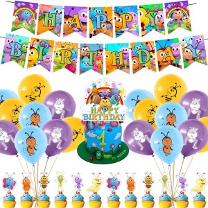 Bichi – Juego de decoraciones para fiestas, divertidos suministros de cumpleaños con temática de Bichi para niños, insectos de dibujos animados, Bichi – Juego de decoraciones para fiestas, divertidos suministros de cumpleaños con temática de Bichi para niños, insectos de dibujos animados,