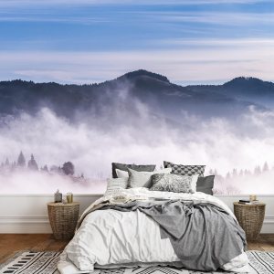 SIGNWIN Adhesivo mural removible para pared, diseño de campo, niebla y niebla, bosque, montaña, naturaleza, desierto, fotografía, realismo, paisaje SIGNWIN Adhesivo mural removible para pared, diseño de campo, niebla y niebla, bosque, montaña, naturaleza, desierto, fotografía, realismo, paisaje